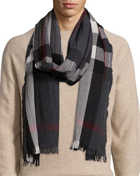 charcoal burberry scarf|burberry scarf for men.